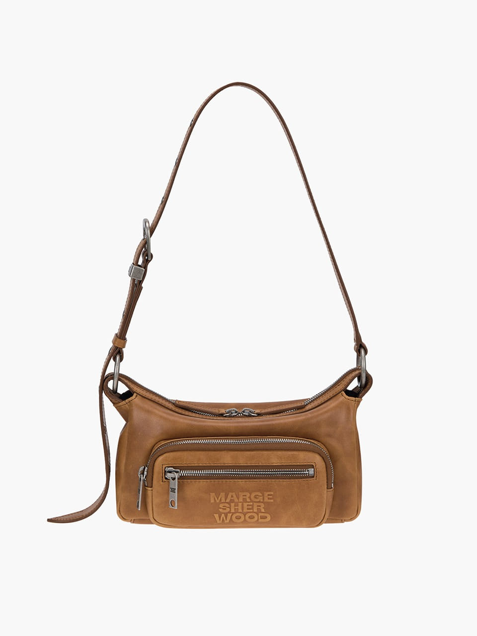 【韓國正品】MARGESHERWOOD｜OUTPOCKET HOBO MINI [SADDLE BROWN]