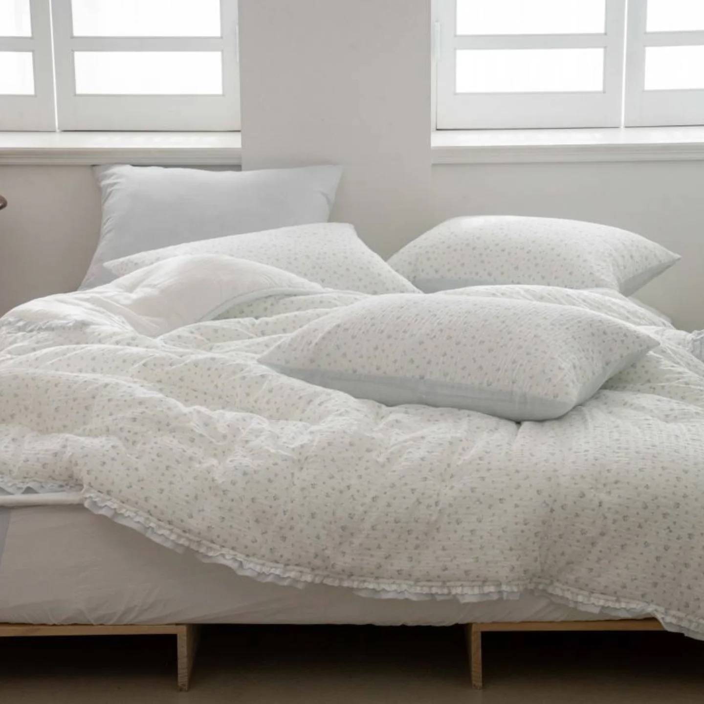 小碎花荷葉邊  四季被