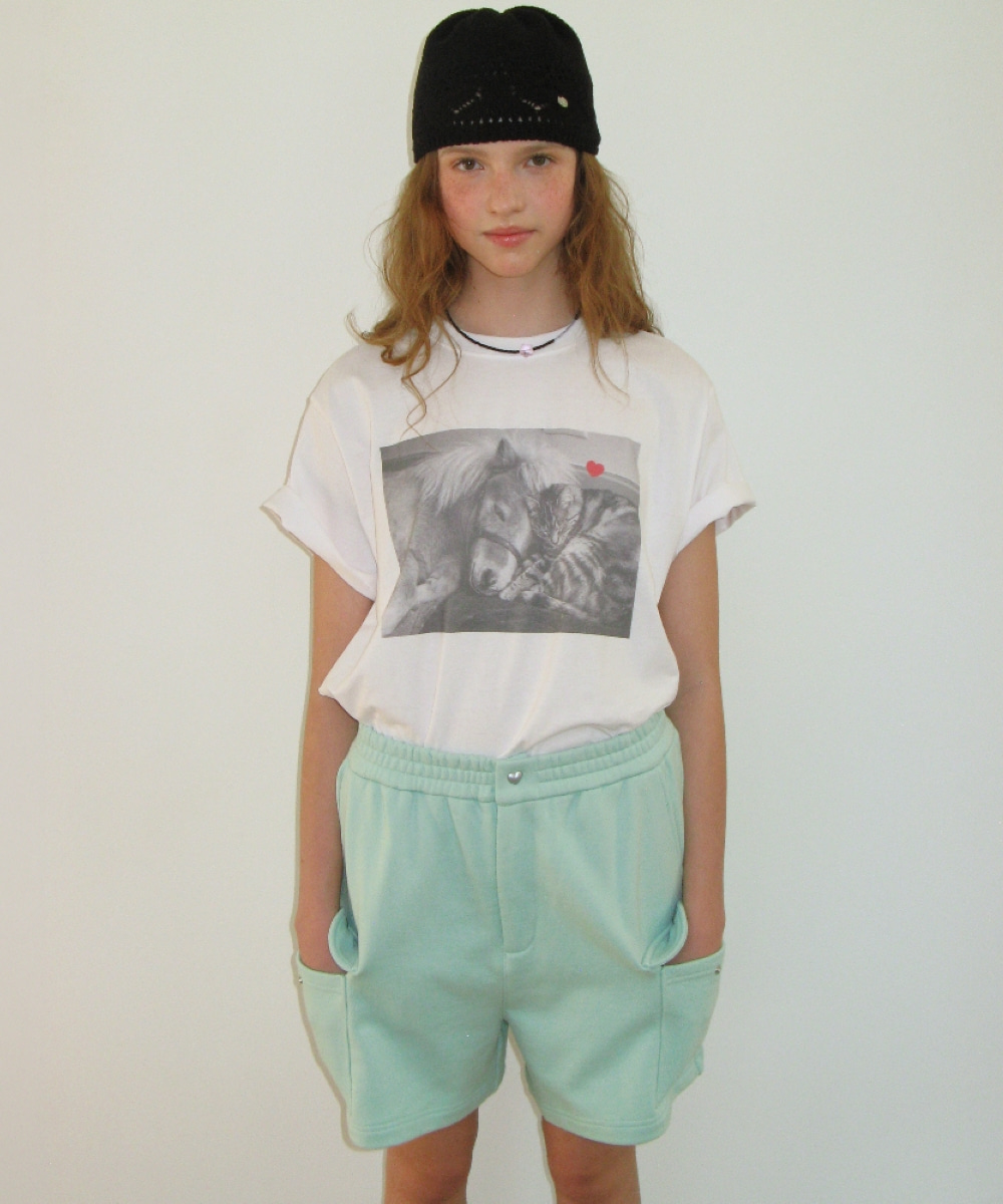 【韓國正品】RONRON｜PONY CAT FRIENDS PHOTO BASIC TEE