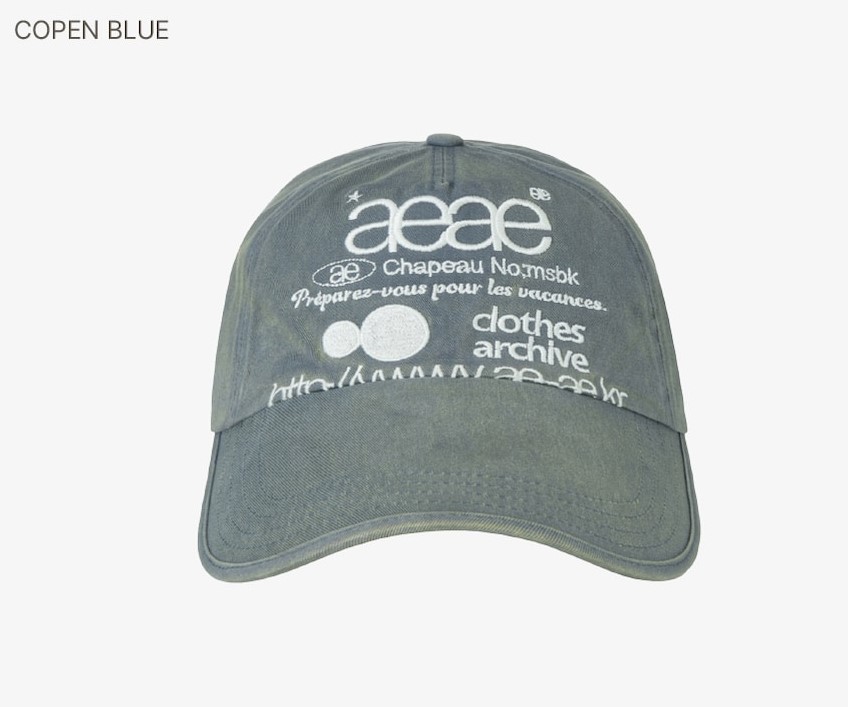 aeae 經典網址logo水洗五分老帽