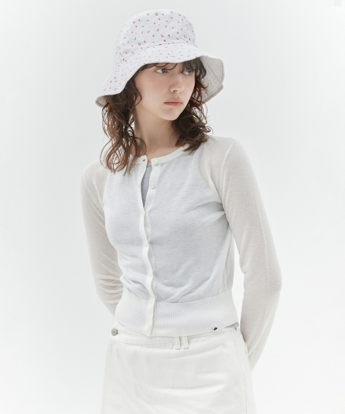 【韓國正品】KIRSH｜PLAIN CHERRY BUCKET HAT [WHITE]