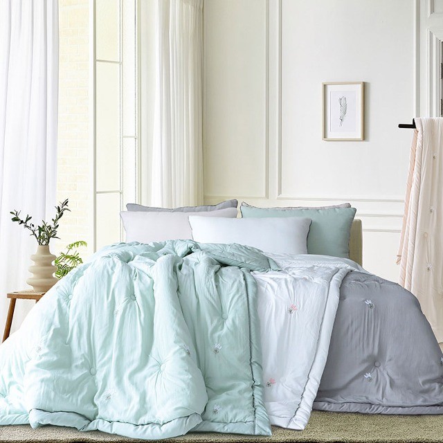 花束刺繡 四季被