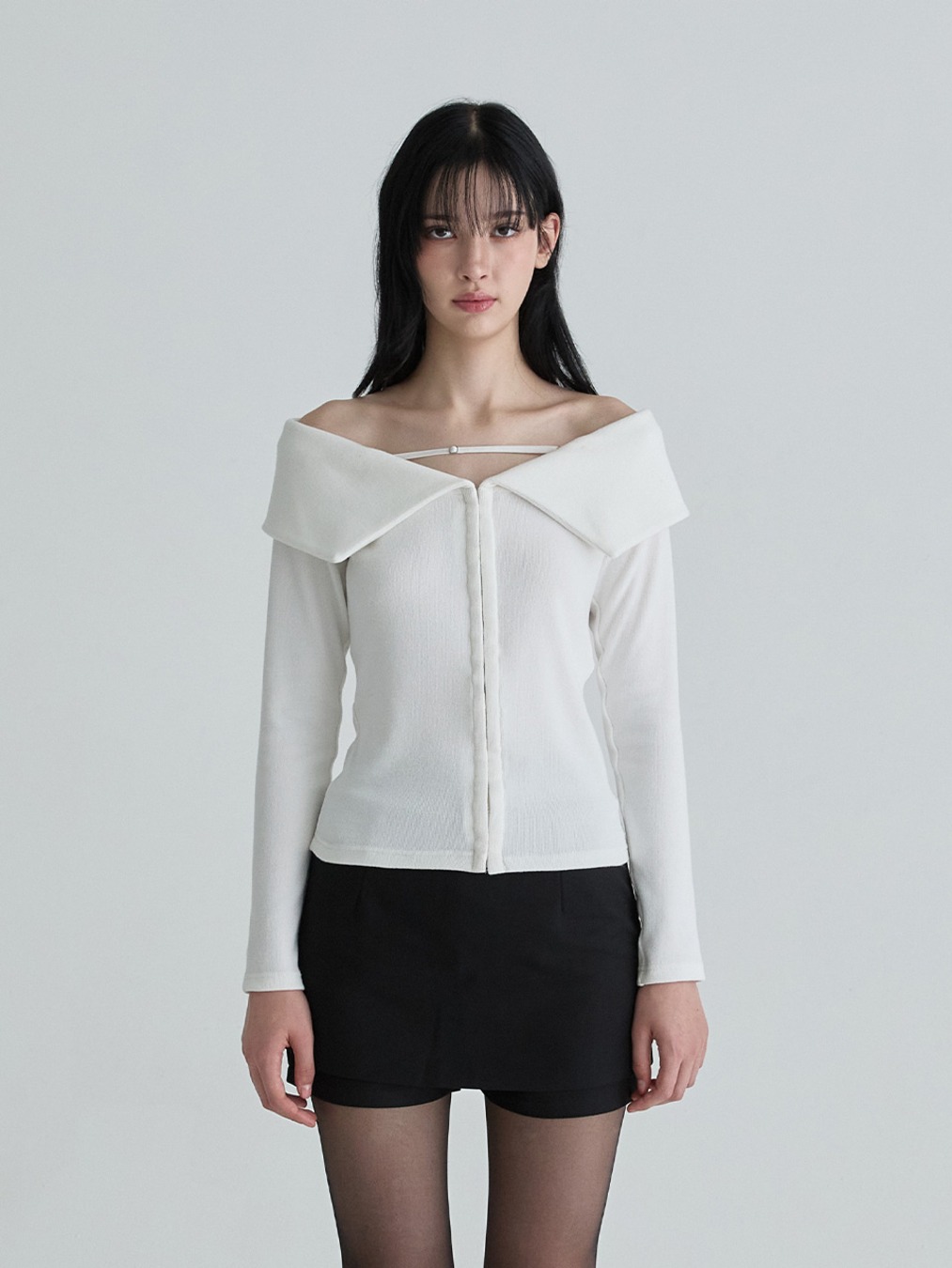 【韓國正品】NOT YOUR ROSE｜SAILOR HOOK TOP [WHITE]