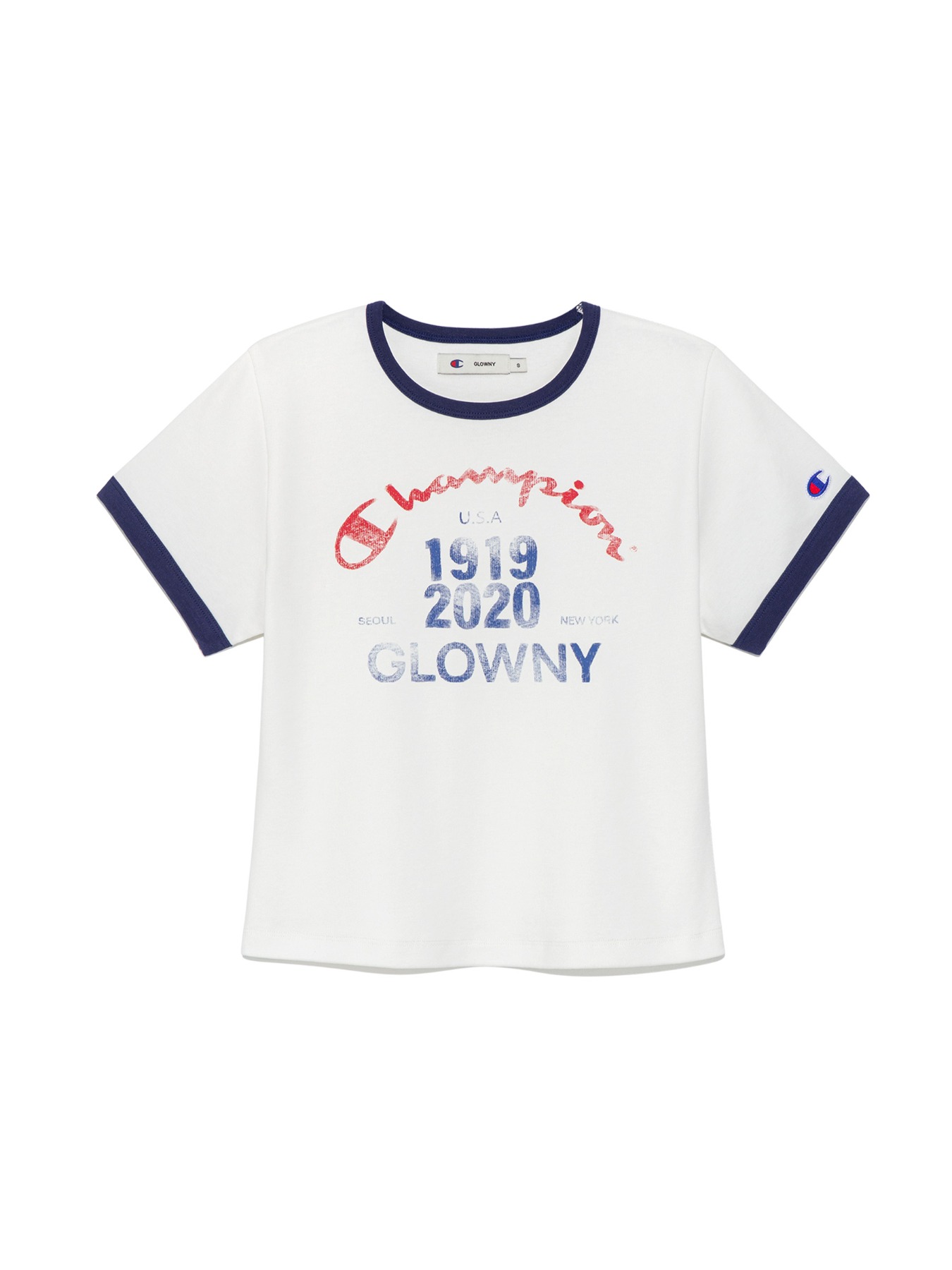 【韓國正品】GLOWNY｜GLOWNY X CHAMPION RINGER TEE [WHITE]